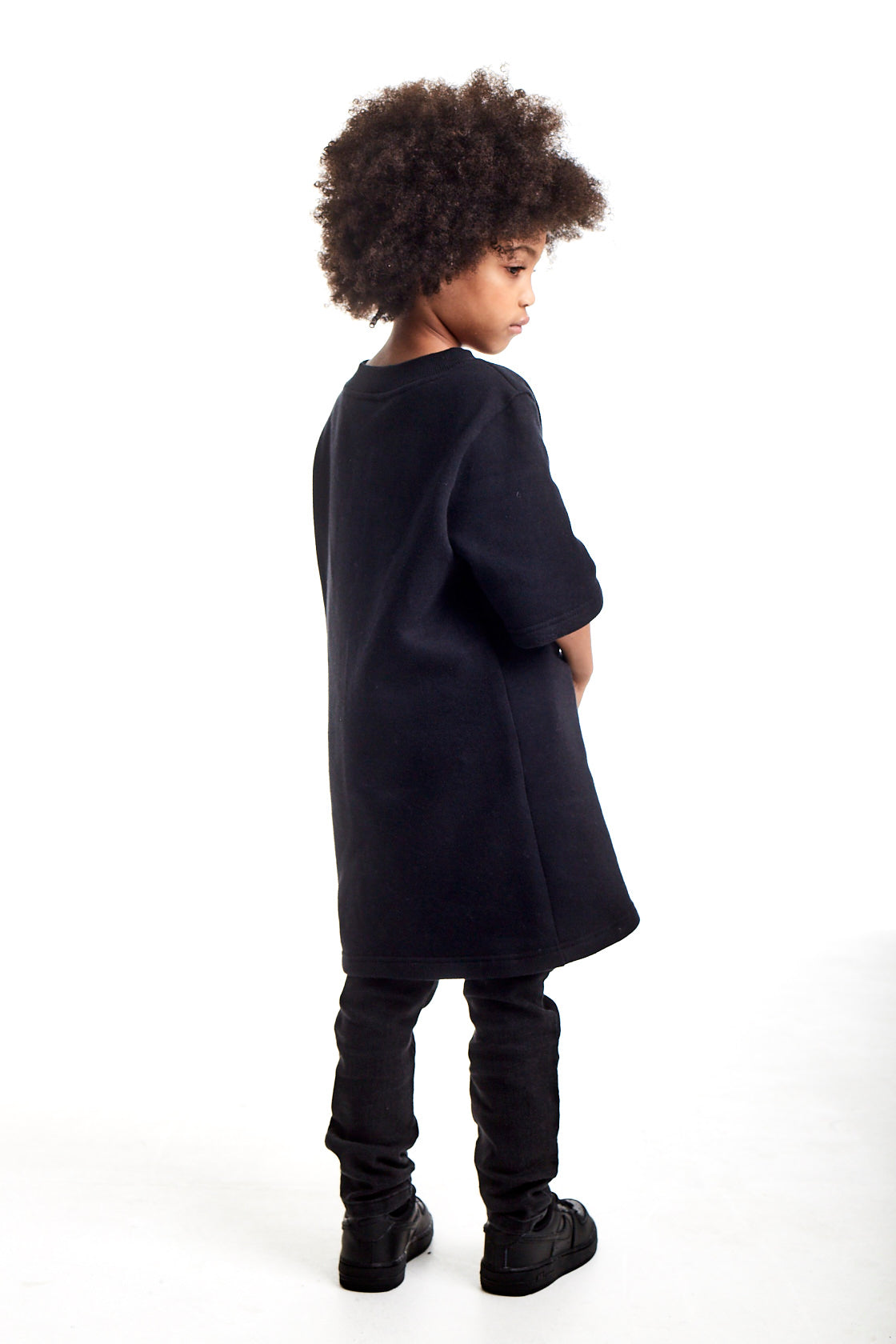 Longline Sweater-T Black